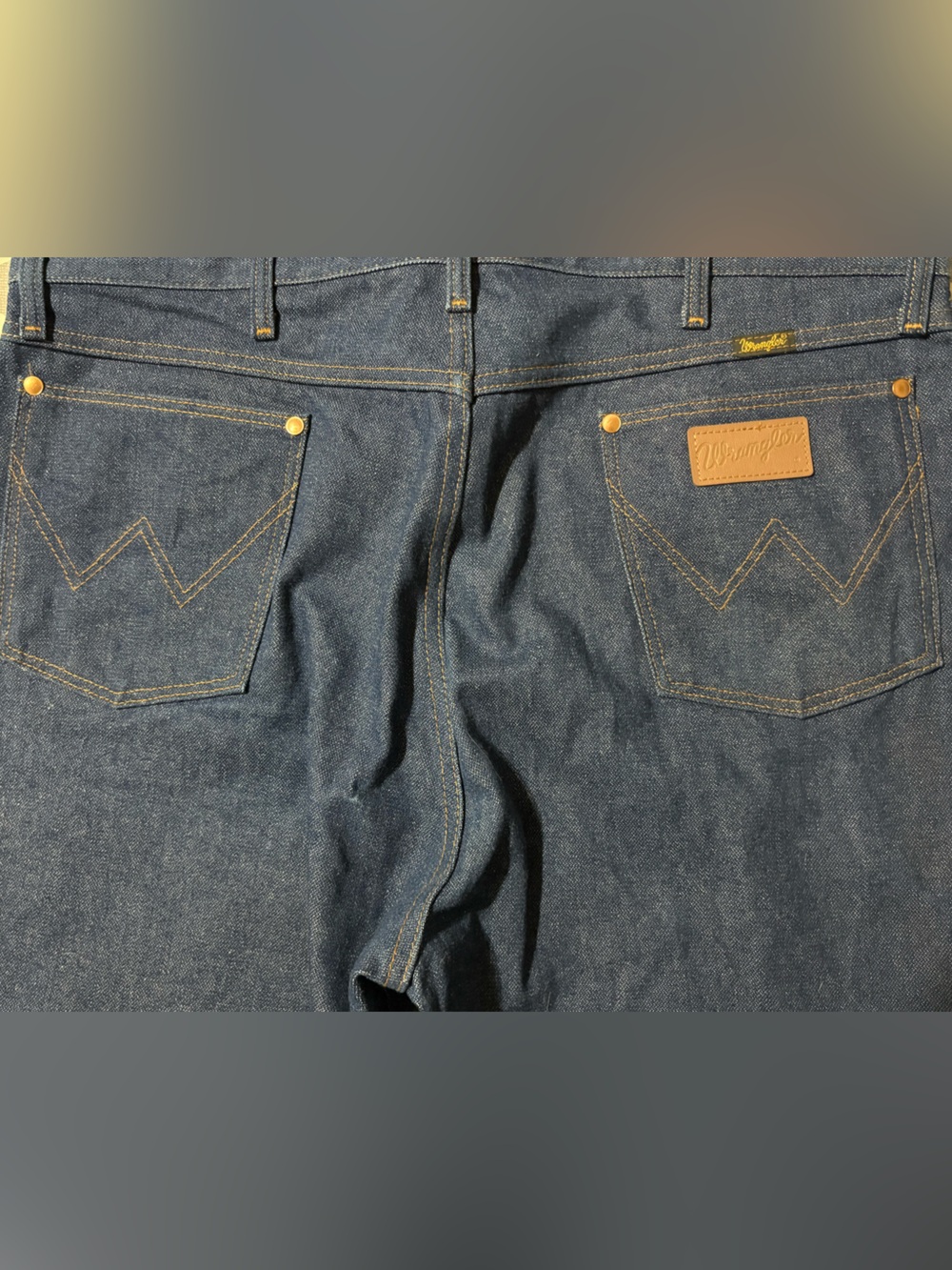 Wrangler Men’s Dark Blue Denim Jeans - Picture 7 of 8
